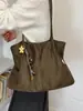 Bolso de Terciopelo Gamuzado para Mujer 2026 Nuevo Estilo Tendencia Otoño Retro Milanés Bolso Tote para el Trabajo Bolso de Hombro de Gran Capacidad