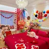 Adesivos de palavras felizes com dopamina para atacado de casamento para decoração do quarto de casamento, conjunto para casa nova para noiva e noivo, conjunto completo de atmosfera para cerimônia de noivado