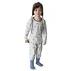 Conjunto de Algodão Puro com Lycra Sem Costura Outono/Inverno 2026 para Meninos e Meninas Conjunto para Casa Roupa de Cama Conjunto de Blusa e Calça de Outono Classe A