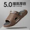 2026 Verão Sola Grossa 3D Resistente ao Desgaste Respirável Antiderrapante Masculino Masculino Sapatos de Dirigir Outdoor Praia Chinelos para Homem