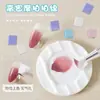 Esponja para Nail Art Cubo de Carne Mini Blush Degradê Pinça de Aço Inoxidável Ferramenta Quadrada Pequena para Unhas