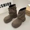 Botas Martin femininas ultra-modernas de sola grossa, estilo altamente britânico, novidade 2026, botas curtas populares para o outono