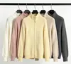 Nuevo cárdigan de punto con doble cremallera, de otoño e invierno, para mujer, suelto, acanalado, suave, de manga larga, talla grande, abrigo suéter