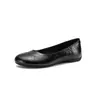 Zapatos Versátiles de Tres Colores para el Trabajo con Suelas Silenciosas, Nuevo Estilo Zapatos de Bruja de Piel de Vaca Encerada de Primera Capa, Planos Simples y Modernos
