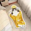 Alfombra Imitación Cachemira Gato de Dibujos Animados Alfombra de Piso para Dormitorio Estilo Hogar Alfombra de Cama Manta de Felpa Antideslizante