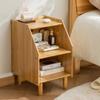 Mesita de noche de madera maciza de estilo antiguo, sencilla y moderna, para dormitorio, mini armario de almacenamiento pequeño de estilo chino.
