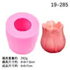 Molde de Silicone para Velas DIY e Aromaterapia em Formato de Tulipa e Rosa Realistas 3D