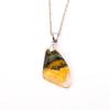 Europa y Estados Unidos moda caliente transfronteriza piedra producto único irregular multicolor accesorios colgante collar de resina para mujer multicapa