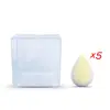 Algodón de maquillaje flocado tipo gota de agua sin látex mini huevo de maquillaje huevo de belleza mini corte oblicuo traje de esponja para polvos tipo calabaza