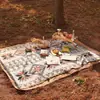 Manta de Línea Personalizada, Manta de Camping, Alfombra, Manta de Picnic, Manta de Sofá, Manta Multifuncional Estilo Étnico Bohemio