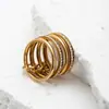 Anillos Lisos Apilables de Acero Inoxidable Europeos y Americanos, Anillos Personalizados de Alta Gama, Joyería de Mano de Acero de Titanio al por Mayor para Mujeres, Suministro Transfronterizo