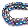 Cuentas de cristal cuadrado color electrochapado 6/8MM accesorios de joyería creativos accesorios para joyería diy cuentas al por mayor