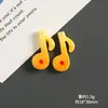 Elementos musicales degradados coloridos, notas, sílabas, accesorios de resina de pegamento de crema DIY hechos a mano, materiales para funda de teléfono y hebilla de zapato