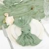 Servilleta de Gasa Plegada Transfronteriza Bali Tul Tela de Queso Decoración de Mesa Boda Fiesta Gasa Plegada en Espiral