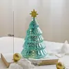 Árbol de Navidad de Cristal de Escritorio Luminoso Adornos Ins Decoración Atmósfera Festiva Fiesta Ventana Regalos de Navidad
