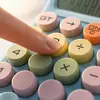 Calculadora de silicone estilo dopamina para estudantes e uso no escritório, portátil, alto valor estético, calculadora com botões mecânicos