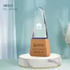 Trofeo de Cristal Creativo de Madera Grabado Personalizado Medalla de Competencia Producción Placa Autorizada Premio al Empleado Destacado Souvenir