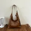 Bolso Retro de Gran Capacidad para Mujer 2026 Nuevo Elegante Simple Bolso de Hombro Cruzado Estilo Coreano Bolso Tote Texturizado para el Trabajo