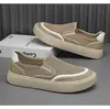 Zapatos de Lona para Hombre, Estilo Nuevo Simple, Zapatos Casuales Transpirables, Tenis Negros, Zapatos Perezosos sin Cordones, Zapatos de Tela Old Beijing