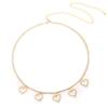 Cadena de Cintura de Corazón con Diamantes Completa de Moda Europea y Americana para Mujer, Cadena Corporal Brillante de Pedrería Estilo Vacaciones Sexy, Al Por Mayor en Stock