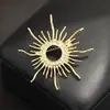 Broche Novo Retro Deus do Sol Transfronteiriço Liga de Latão Banhada a Ouro Joias Broche de Temperamento Acessórios para Terno Broche Feminino