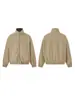 Chaqueta de Otoño Cuadros Doble Cara Forn3 para Hombre, Corte Holgado, Chaqueta Harrington Retro Casual con Cuello de Solapa