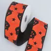 Cinta de Punto con Borde de Alambre de Murciélago y Calabaza de Halloween Material de Cinta Decorativa para Caja de Dulces para Pastel Bolsa de Juguete para Niños
