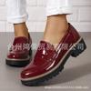 Otoño 2024 Nuevos mocasines de talla grande de comercio exterior WISH Amazon Zapatos individuales de moda para mujer europea y americana