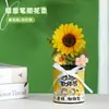 2026 Nuevo Regalo para el Día del Maestro Portaplumas con Ramo de Girasoles Adorno Regalo para Maestra de Primaria y Jardín de Infancia Recuerdo