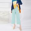 Pantalones Miyake para mujer, adelgazantes, para cuerpo tipo pera pequeña, holgados, adelgazantes, pantalones cropped, casuales, combinan con todo, pantalones rectos