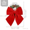 Accesorios Decorativos de Terciopelo con Lazo Navideño Transfronterizo Accesorios DIY Ventana Árbol de Navidad Lazo Grande Adorno Colgante Accesorios