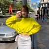 Sudadera con capucha holgada de cintura alta corta de nuevo estilo para primavera y otoño 2026 para mujer, manga larga, longitud media, elegante para ir al trabajo