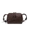 D2026 Bolso Tejido de Moda Nueva Versátil Forma de Caja Pequeña Cuadrada Bolso Casual de Hombro Cruzado