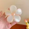Presilha de Cabelo Colorida em Gel de Flor Doce de Cinco Pétalas para Mulheres Novo Clip de Tubarão Transfronteiriço Acessório de Cabelo Plumeria
