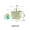 Cesta de Compras Cesta de Sátchel Cesta de Baño Cesta Pequeña para Recolección de Supermercado Jardín Redonda de Plástico Calado Cesta para Almacenar Fruta