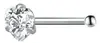 Varilla Recta de Acero Inoxidable Tipo Varilla S Varilla L Clavo de Nariz Anillo de Nariz de Corazón con Circonita Best-Seller Europeo y Americano Joyería para Piercing de Varilla Recta Venta al por Mayor