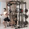 Máquina Smith comercial con entrenador integrado, marco combinado de power rack, equipo de fitness, rack integrado para sentadillas y press de banca para uso doméstico