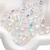 Paquete de Materiales para Pulsera Collar de Cristal Chapado Rectangular Hecho a Mano DIY, Accesorios para Joyería