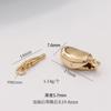 Color Dorado Auténtico de 14K Almohada Barco Almohada con Hebilla Yuanbao Hebilla de Perla Conector de Pulsera y Collar Accesorios para Joyería DIY