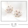 Suministro de Fábrica Nuevo Color Botón Metálico Incrustado con Diamantes Tridimensionales Botón Frontal para Prendas de Punto Pequeñas Estilo Chanel Botón de Flor Pequeña