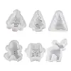 Moldes de silicona para velas de Navidad, moldes para velas perfumadas de árbol de Navidad DIY, reno, hombre de jengibre y copo de nieve, al por mayor