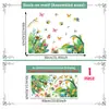 D17597 Jardín de Primavera Plantas Verdes e Insectos Pegatinas para Cristales de Ventana Pegatinas Electrostáticas Visibles por Ambos Lados Pegatinas Decorativas de Pared para Escaparates