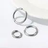 Aretes de Acero Inoxidable 316 Transfronterizos de 2.5 mm de Espesor, Aretes de Aro Sencillos Unisex, Joyería de Oreja de Moda