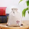 Bolsa de Lienzo Fino de Algodón, Bolsita, Bolsa Vacía, Bolsita, Bolsa de Loto, Bolsa de Algodón y Lino con Cordón y Solapa para Almacenamiento, Pantalones al por Mayor