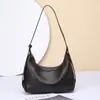 Bolso Cruzado de Piel de Vaca de Primera Capa Estilo Nuevo con Acabado de Alta Gama, Adecuado para el Trabajo Diario, Bolso de Hombro para Mujer de Cuero Genuino, Bolso de Hombro Tipo Media Luna