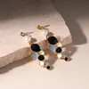 Pendientes de Perla con Goteo de Aceite Irregulares Color Café Aguja de Plata Pendientes Vintage Transfronterizos Europeos y Americanos Pendientes de Lujo Ligero de Gama Alta Venta al por Mayor