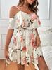 Falda Slip Floral Sexy Puro Deseo para Hermana Gordita Dulce Sentido de Alta Gama Falda de Hada de Hombrecito para Mujer Vestido de Verano