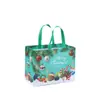 Bolsas de regalo de Navidad al por mayor personalizables bolsas de embalaje termoselladas bolsa tote de tela no tejida laminada con logotipo impreso