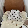 Diseño único, bandolera casual moderna y a la moda, moda ins coreana de lunares, bolso simple y fresco para debajo del brazo