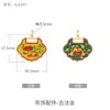 Colgante de oro Cloisonné con cuentas Hebilla Ping An Candado de Larga Vida Cadena para suéter Pulsera Collar Etiqueta DIY Hecha a mano Accesorios